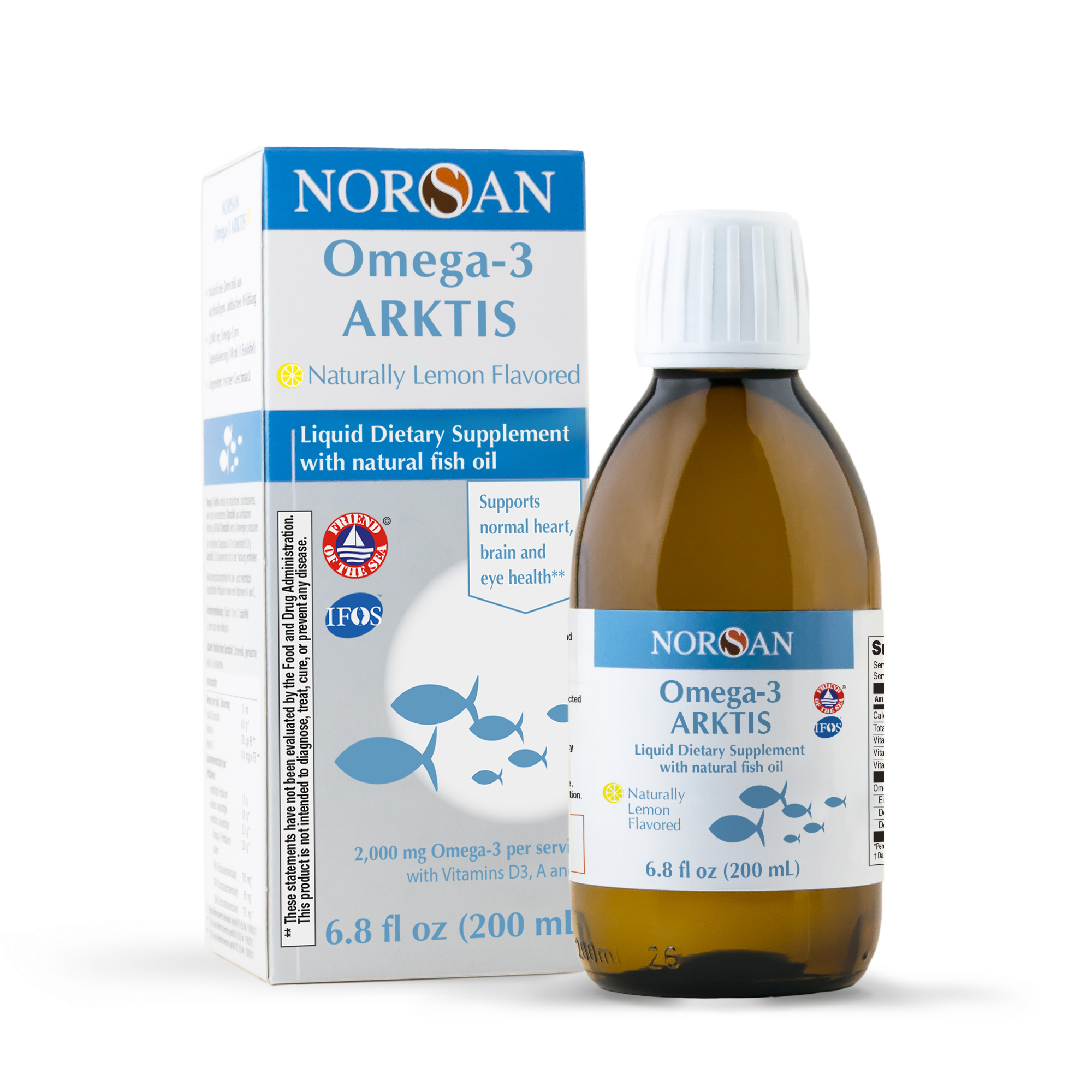 NORSAN OMEGA-3 ARKTIS: Naturally Lemon Flavored - 6.8 fl oz (200 ml)