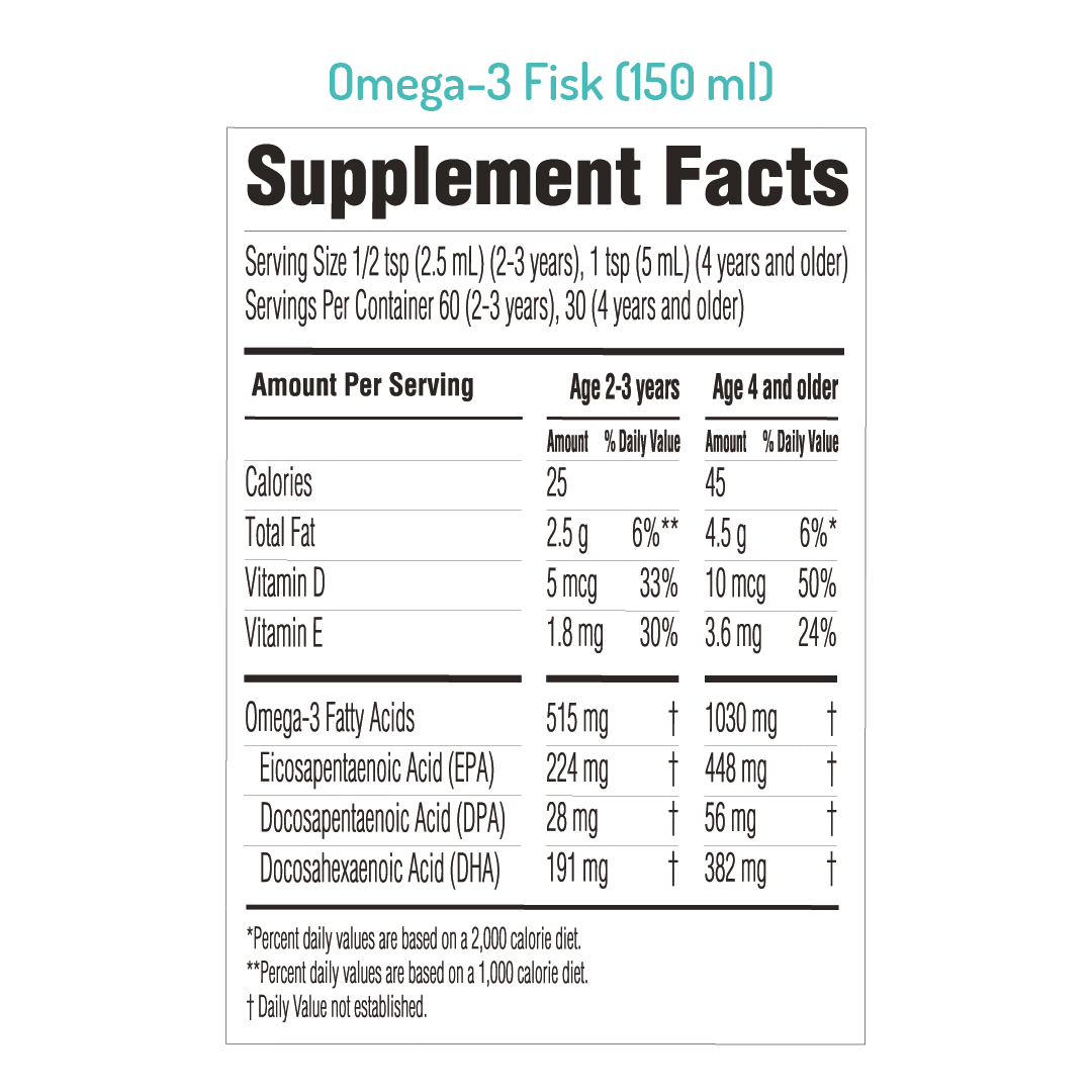 NORSAN OMEGA-3 FISK: Naturally orange flavored - 5.1 fl oz (150 ml)
