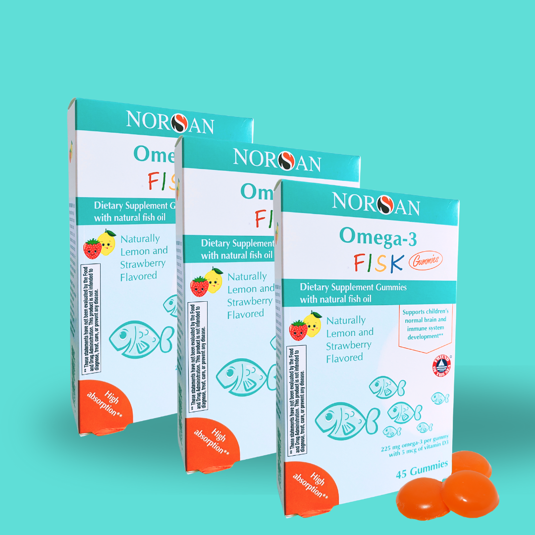 Set of 3x Norsan Omega-3 Fisk Gummies