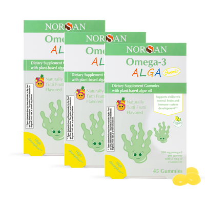 Set of 3x Norsan Omega-3 Alga Gummies