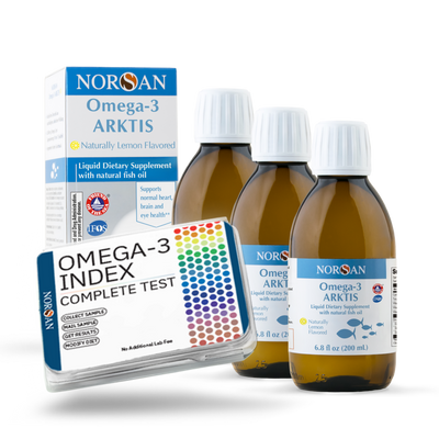 3x Norsan Omega-3 Arktis Oil+Test Bundle