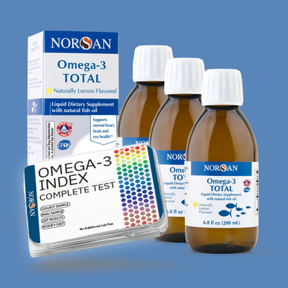 3x Norsan Omega-3 Total Oil+Test Bundle