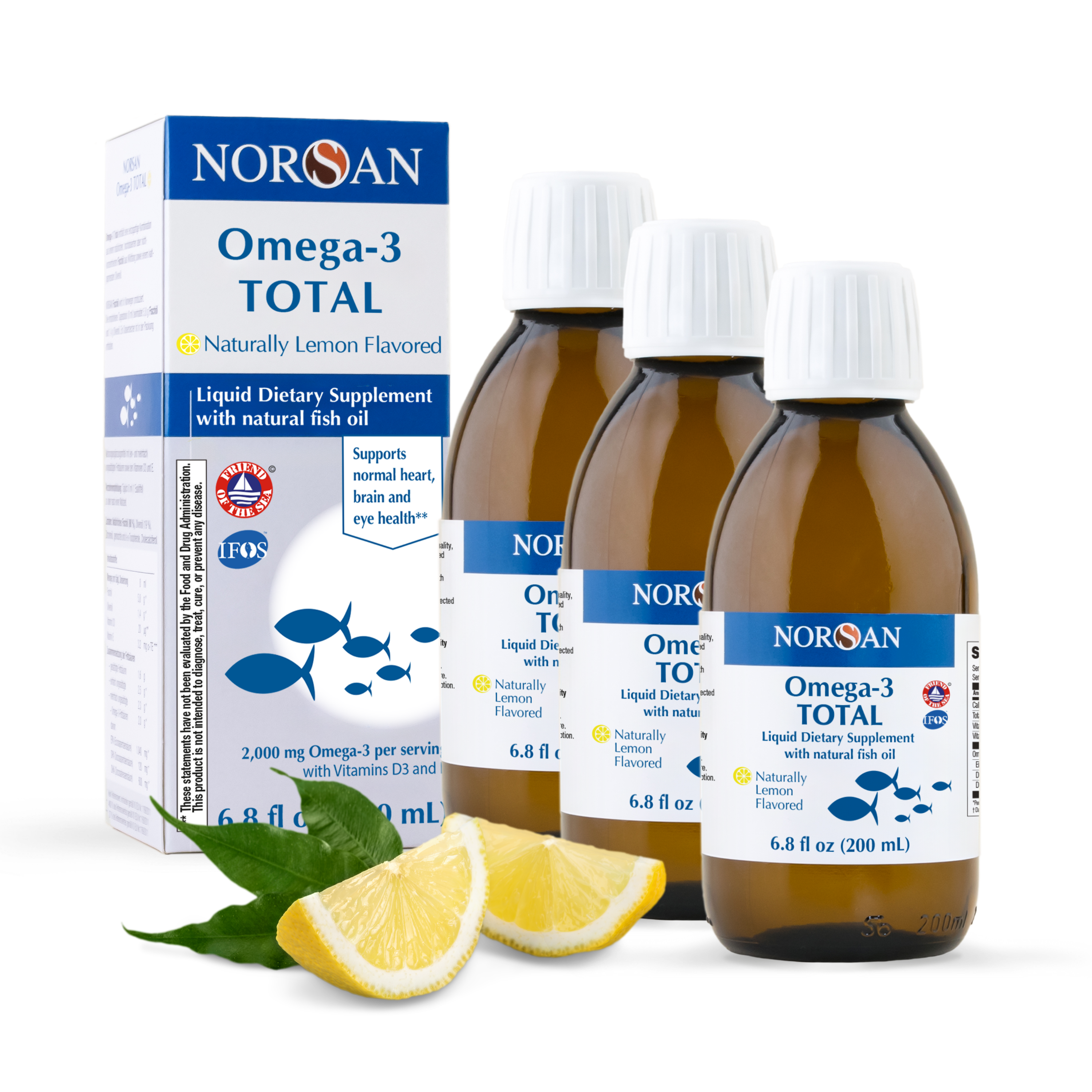 Set of 3x Norsan Omega-3 Total Oil