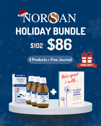 XMAS SET of 3x NORSAN OMEGA-3 TOTAL - 6.8 fl oz (200 ml) + Christmas Gift