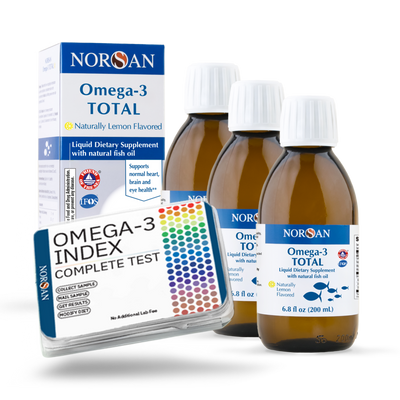 3x Norsan Omega-3 Total Oil+Test Bundle