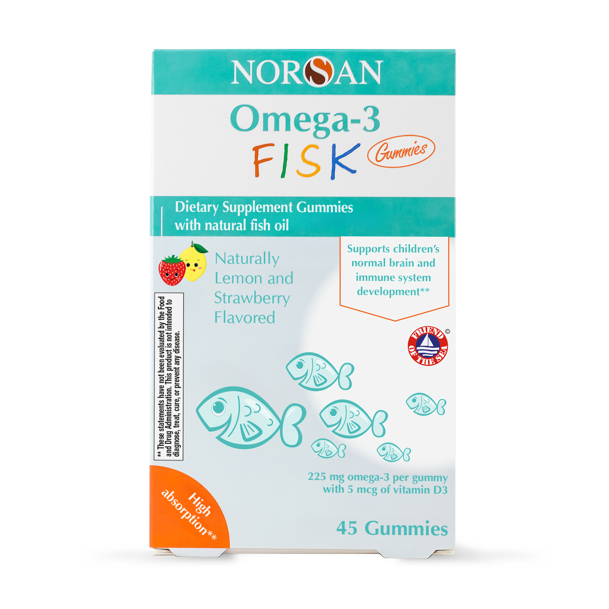 NORSAN Omega-3 FISK Gummies