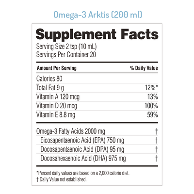 NORSAN OMEGA-3 ARKTIS: Naturally Lemon Flavored - 6.8 fl oz (200 ml)