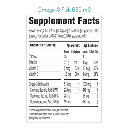 NORSAN OMEGA-3 FISK: Naturally orange flavored - 5.1 fl oz (150 ml)