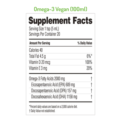 3x Norsan Omega-3 Vegan Oil+Test Bundle