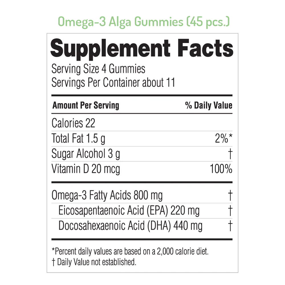 Set of 3x Norsan Omega-3 Alga Gummies