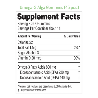 Set of 3x Norsan Omega-3 Alga Gummies